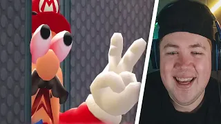 Mario Spielt Cat Mario aber immer wenn er stirbt kommen die Wände näher | SMG4 | REAKTION