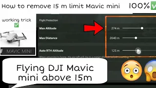 Mavic mini 15 meter limit solution #mavicmini#15m#max#altitude#problem #trick#download#djiflyapk#app