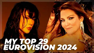 Eurovision 2024 - My Top 29 So Far (New: Iceland & Serbia)