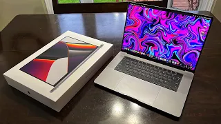 16" MacBook Pro (2021) UNBOXING and SETUP!! M1 Pro Space Gray