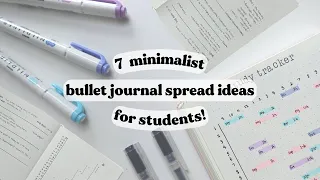 7 minimalist bullet journal spread ideas for students