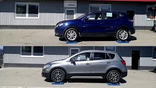 Nissan  Qashqai All Mode 4x4-i vs Suzuki S-Cross All Grip - diagonal test on rollers