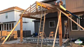 Covered Patio Construction - Start to Finish!! Time Lapse