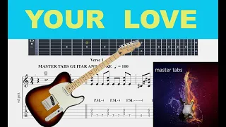 #YOUR LOVE #THE OUTFIELD#|Guitar Tab| TUTORIAL#Mastertabs#BestFreeYoutubeMusic#FREE GUITAR ALL EASY