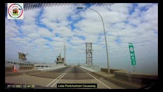 4K- The World's Longest Bridge over water - Lake Pontchartrain Causeway