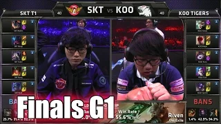 SK Telecom T1 vs KOO Tigers | Game 1 Grand Finals LoL S5 World Championship 2015 | SKT vs KOO G1