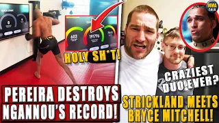 Alex Pereira DESTROYS Ngannou's punching power record! Holloway SLAMS Topuria! Strickland-Mitchell