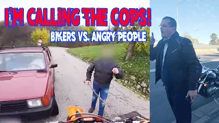 STUPID, CRAZY & ANGRY PEOPLE VS BIKERS - Man Attacks Rider!