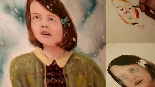 Wintry speed-oil-painting video 'Lucy Pevensie'