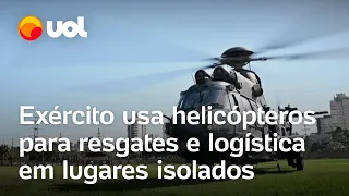 Rio Grande do Sul: Exército usa helicóptero para ajudar com resgates em lugares isolados