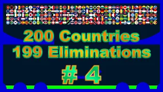 200 Countries & 199 Eliminations Marble Race #4 in Algodoo | Marble Factory