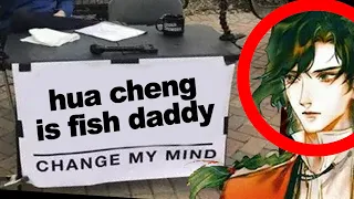why hua cheng is he xuan's fish daddy (TGCF) Heaven Official's Blessing Danmei twt meme explained