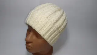 Knitting hat - the trend of all time - hat with spikelet pattern