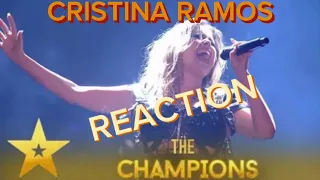 Cristina Ramos: Singer Britain's Got Talent: Champions REACTION #Cristinaramos #music #singer