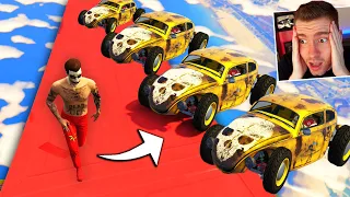 GTA V Online: FUSCA vs PARKOUR - fugindo do CAVEIRÃO!