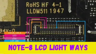 note 8 display light problem and solution|| note 8 lcd light ways||#short #diagram #xiaomi #display.