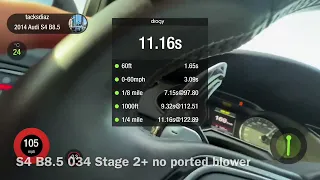 Audi S4 B8.5 Stage 2+ 034 1/4 mile Dragy Run