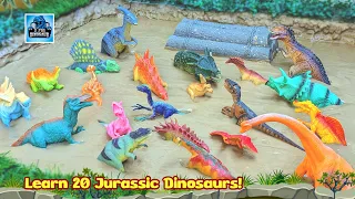 20 Amazing Jurassic World Dinosaurs Muddy Adventure for Kids, Toddlers & Children!