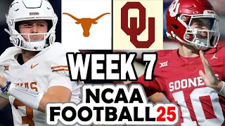 Texas vs Oklahoma - Week 7 Simulation (2024 Rosters for NCAA 14)