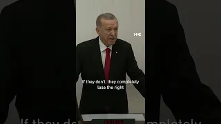 Turkish President Erdogan addresses parliament on EU membership