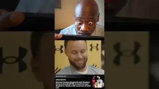 Michael Jordan reacts to #StephCurry saying he’s the best PG of all time #stephenasmith #magic #nba