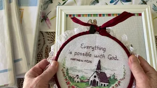 Cross stitch review. Three finishes