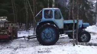 Tractor JuMZ 6AL in forest/Трактор ЮМЗ 6АЛ в лесу