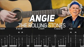 The Rolling Stones - Angie (Guitar Lesson with TAB)