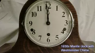 1930s Mantle Clock Westminster Chimes
