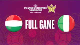 Hungary v Italy | Full Basketball Game | FIBA U18 Women's European Championship 2023