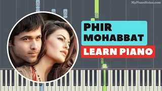 Phir Mohabbat - Piano Tutorial | Murder 2 Movie Song