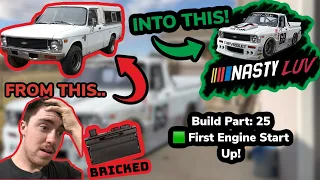 NASTY LUV Build: EP. 24 FIRST ENGINE START-UP!! | ECM Issues! | Fuel System Install!