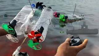 How to make a RC Submarine || Submarine make with bottles ||