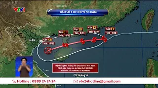 Thông tin mới nhất về bão số 4 cập nhật tối 7/10 | VTV24