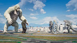 Mechagodzilla, Mecha kong, Mechagodzilla Classic Vs Kong, Giant George - Rampage ( GTA V Mods )