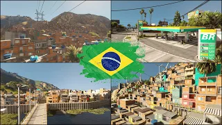 MAIOR E MAIS REALISTA MAPA BRASILEIRO PARA GTA 5! PACK DE FAVELAS!