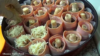 Шампиньоны в беконе отличный рецепт Champignons with bacon