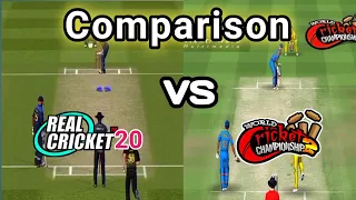 wcc2 vs Real cricket 20 Full comparison || which is the best cricket game.
