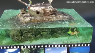 Diorama of the Day: Saipan Beach M4A2 Sherman Tank