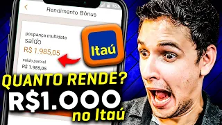 🟠 Conta Itaú: Quanto Rende 1000 reais no Itaú? Rendimento CDB DI Itaú Vale a Pena? [SEM ENROLAÇÃO]