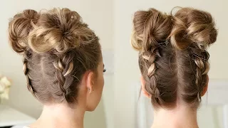 Double Dutch Braid High Buns | Missy Sue