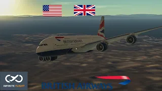 Infinite flight timelapse-BA286 British Airways Airbus A380 San Francisco(KSFO) to Heathrow(EGLL)