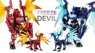 DeterMation DF07 FlameDevil DF08 FreezeDevil MechaDragon Transformation