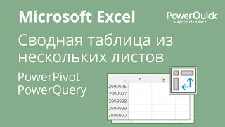 Сводная таблица из нескольких листов (PowerPivot, PoweqQuery)