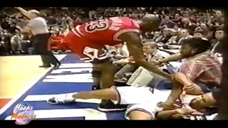 Michael Jordan Very Hard Foul to John Starks! (1996 Playoffs)
