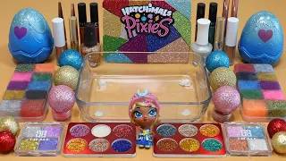 Mixing"Glitter" Eyeshadow and Makeup,parts,glitter Into Slime!Satisfying Slime Video!★ASMR★