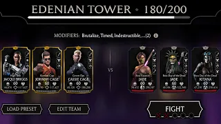 How to Beat Boss Battle 180 Edenian Fatal Tower using Gold Team | MK Mobile