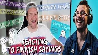 Italian Reacts To Dave Cad - REACTING TO WEIRD FINNISH SAYINGS & IDIOMS