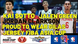 KAI SOTTO JORDAN CLARKSON JALEN SAY IM FILIPINO AND IM PROUD TO WEAR  GILAS JERSEY ON FIBA ASIA CUP