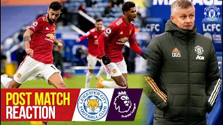 Solskjaer, Fernandes & Rashford frustrated with draw at Leicester | Leicester 2-2 Manchester United